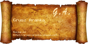Grusz Aranka névjegykártya